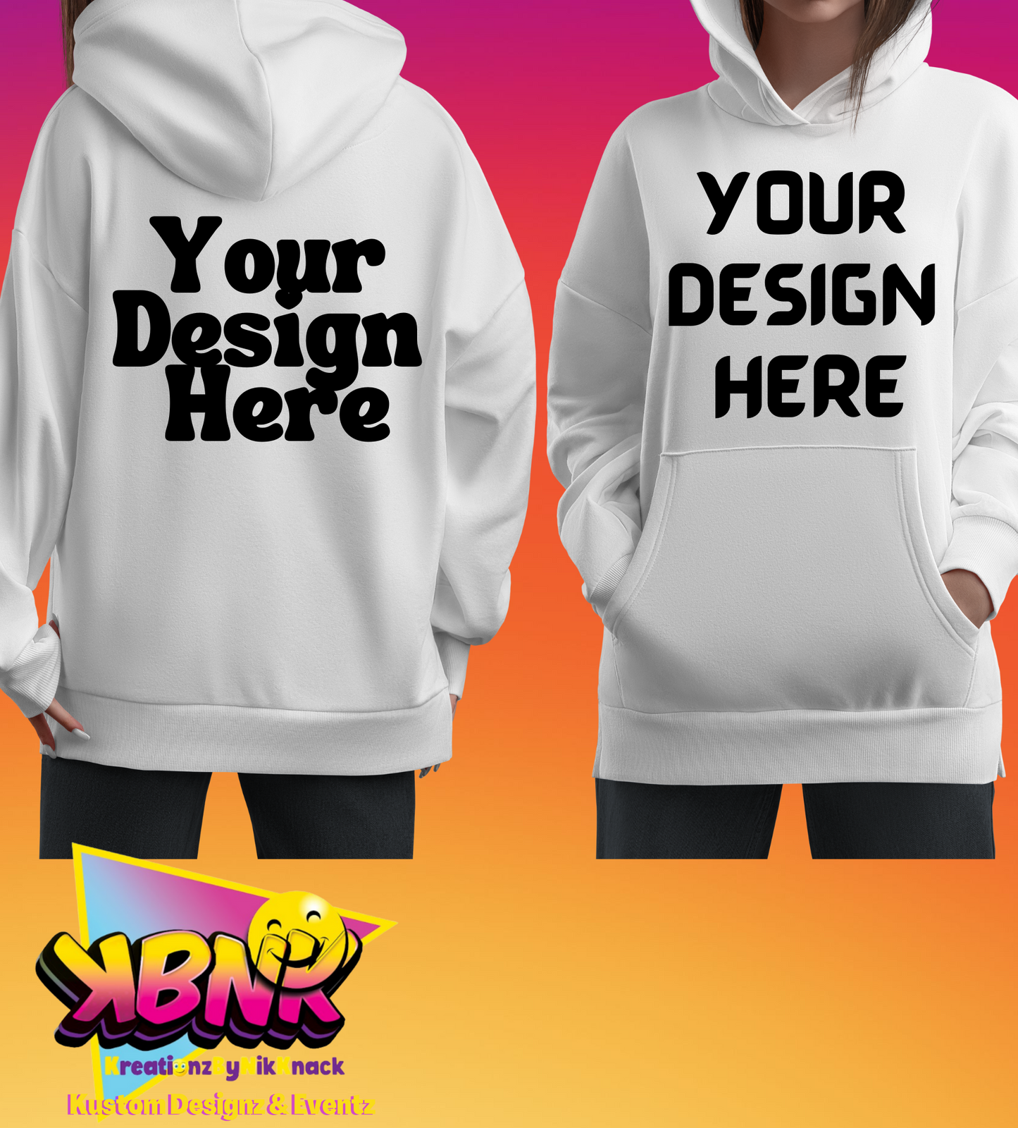 Kustom Hoodie -  (Two Sided-Front & Back)