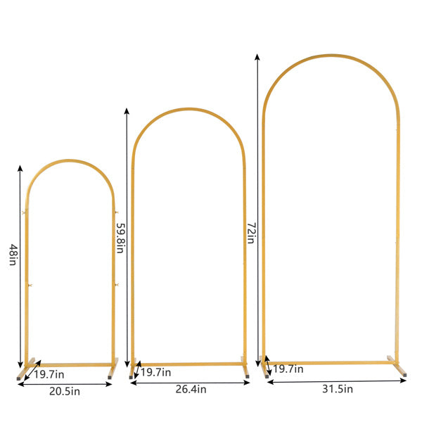 Three-Piece Set Wedding/Balloon set up Arc Gold