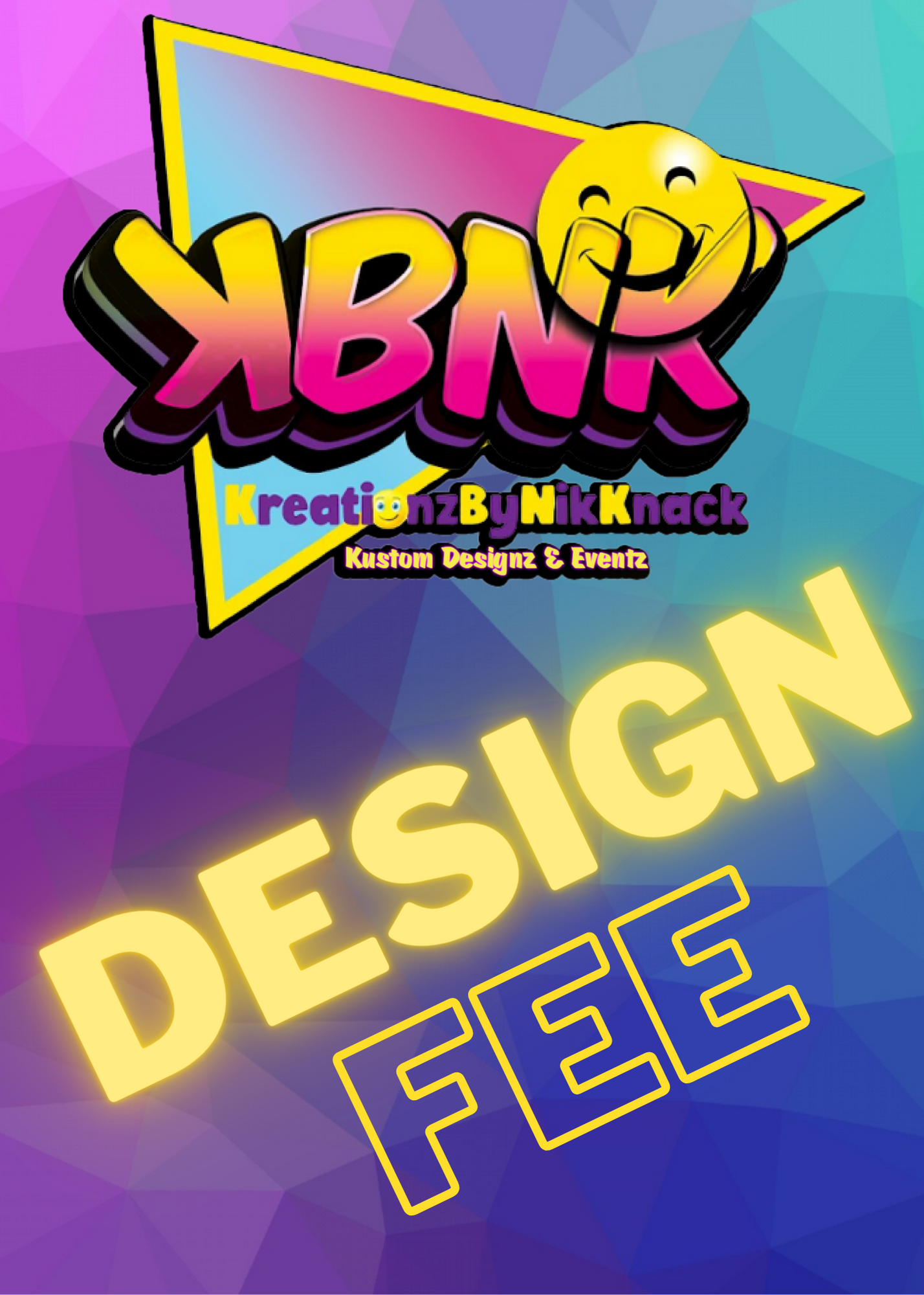 The logo for K B N R DESIGN FEE features vibrant colors.