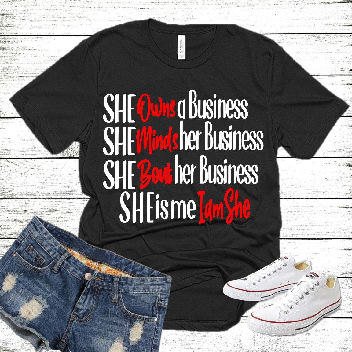 She's an I am She, Mind the Business that pays you, entrepreneur Tshirt boss.